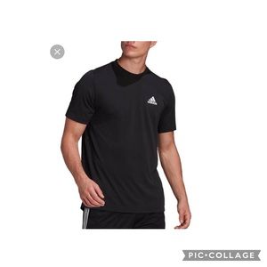 Adidas mens black golf shirt EUC